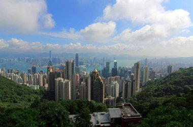 hongkong körfezinde gökdelenler