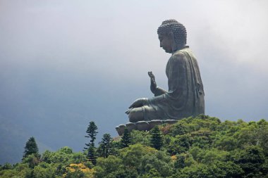 hong kong'da buda heykelleri
