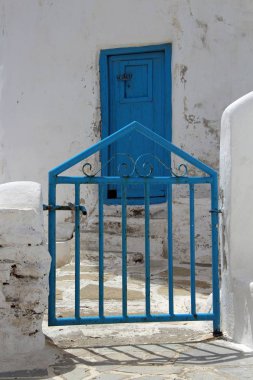 mikonos adasında yunan köyü