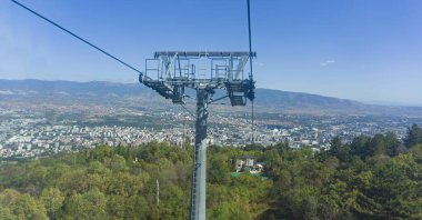 Başkent skopje 'de teleferik.