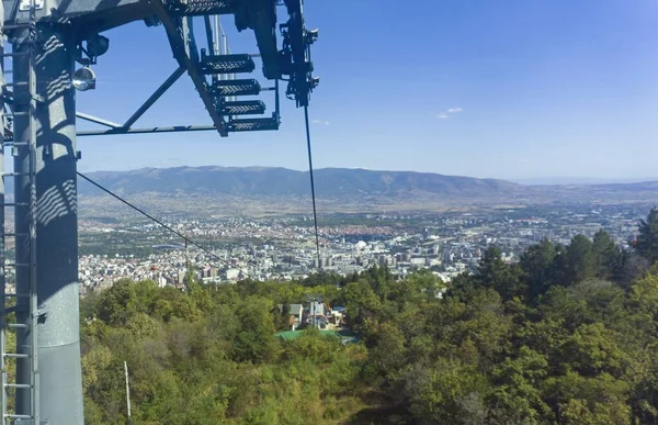 Teleférico em macedonial capitol skopje — Fotografia de Stock