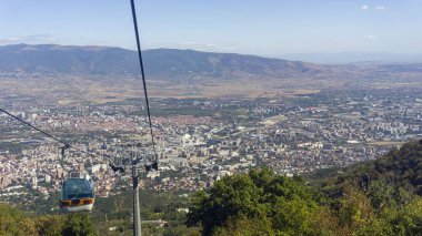 Başkent skopje 'de teleferik.