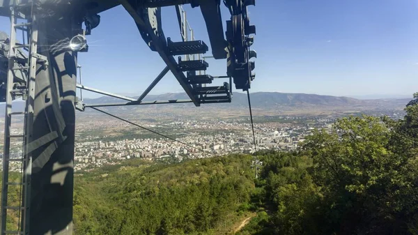 Cable car in macedonial capitol skopje — Stock Photo, Image
