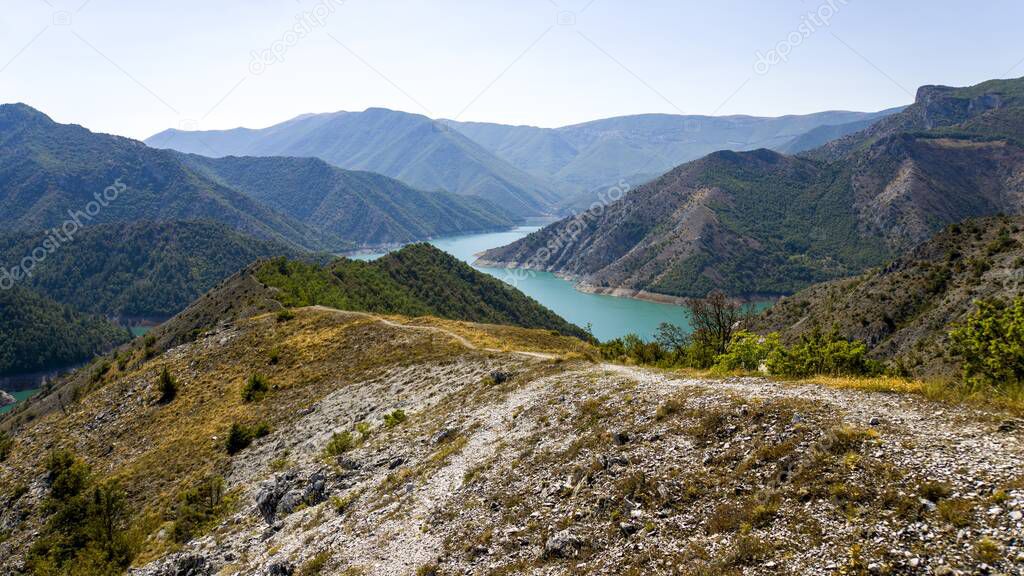 beautiful kozjak lake in northern macedonia