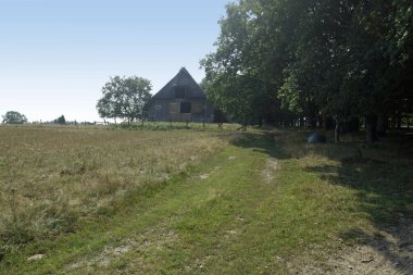 Lueneburg fundalığındaki eski çiftçi evleri