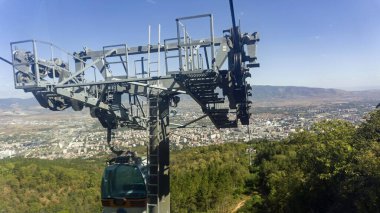 Başkent skopje 'de teleferik.