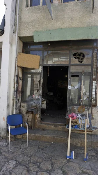 Acabar con la pequeña empresa en el casco antiguo de Skopjes — Foto de Stock