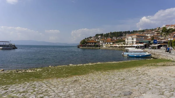 Ohrid Village e Ohrid Lake nella Macedonia del Nord — Foto Stock