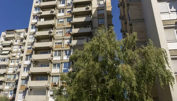 Skyscrapers of skopje in macedonia — Stock Photo, Image