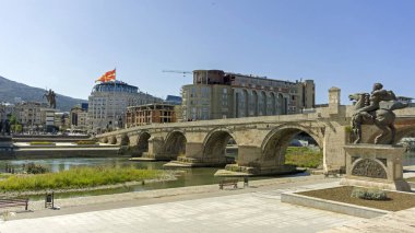 Macaristan 'ın başkenti skopje' de köprü