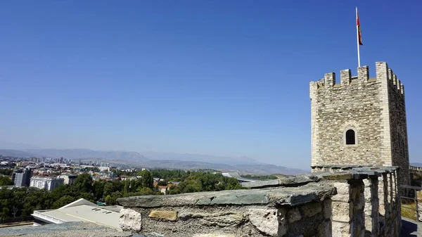 Vista sobre Skopje desde la fortaleza — Foto de Stock