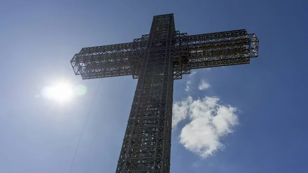 Millennium cross at the hill of skopje in macedonia — Stock Photo, Image