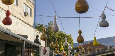 Üsküp, Makedonya, Eylül 2019: Sonbaharda Tarihi Eski Kent