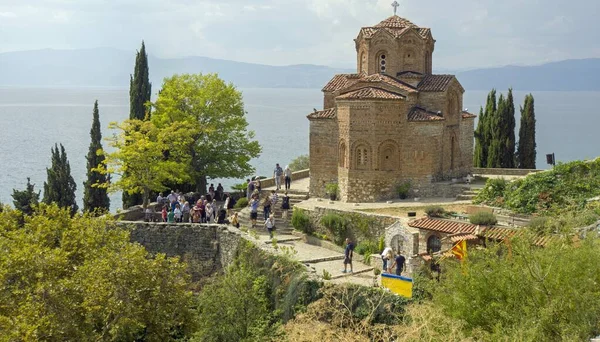 Ohrid, Macedonia, circa Septiembre 2019: Sv. Iglesia Jovan Kaneo — Foto de Stock