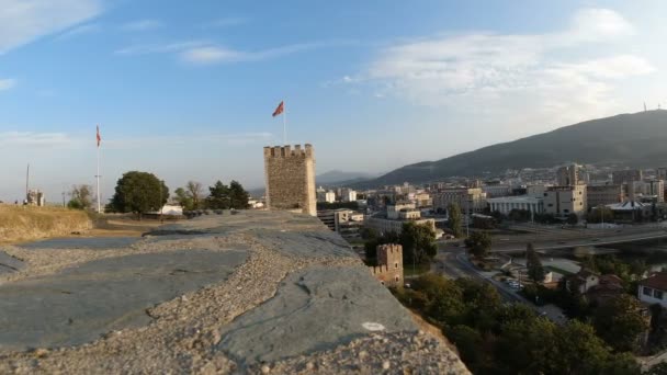 Σκόπια Πγδμ Περίπου Σεπτέμβριος 2019 Θέα Στο Skopje Από Φρούριο — Αρχείο Βίντεο