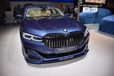Frankfurt, Almanya, Eylül 09-2019: Bmw Alpina B7 Langversion Allrad Iaa 2019