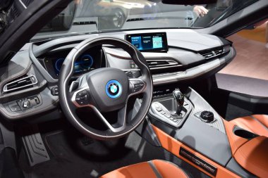 Frankfurt, Almanya, 10 Eylül 2019: Bmw i8 Coupe Iaa 2019