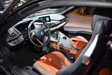 Frankfurt, Almanya, 10 Eylül 2019: Bmw i8 Coupe Iaa 2019