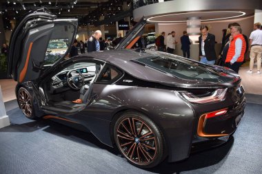 Frankfurt, Almanya, 10 Eylül 2019: Bmw i8 Coupe Iaa 2019