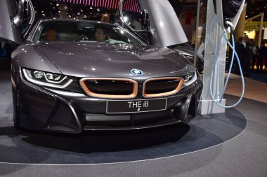 Frankfurt, Almanya, 10 Eylül 2019: Bmw i8 Coupe Iaa 2019