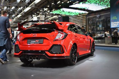 Frankfurt, Almanya, Eylül 09-2019: Honda Civic Type-R Iaa 2019