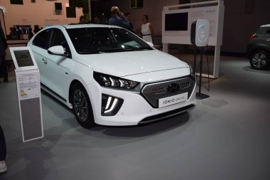 Frankfurt, Almanya, Eylül 09-2019: Hyundai Ioniq Electro Iaa 2019