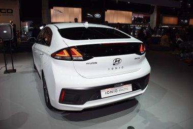 Frankfurt, Almanya, Eylül 09-2019: Hyundai Ioniq Electro Iaa 2019