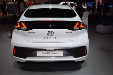 Frankfurt, Almanya, Eylül 09-2019: Hyundai Ioniq Electro Iaa 2019