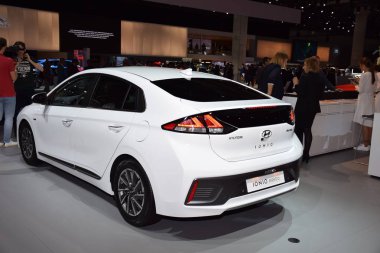Frankfurt, Almanya, Eylül 09-2019: Hyundai Ioniq Electro Iaa 2019