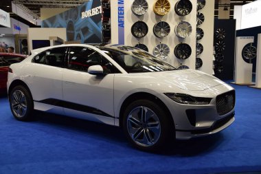 Frankfurt, Almanya, 11 Eylül 2019: Jaguar I-Pace Ev400 Awd 2019