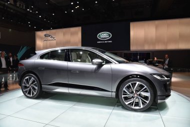Frankfurt, Almanya, 11 Eylül 2019: Jaguar I-Pace Ev400 Awd 2019