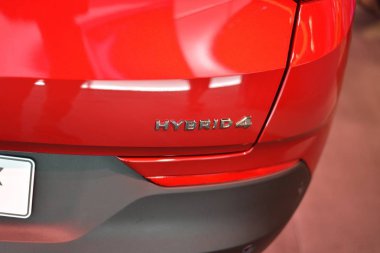 Frankfurt, Almanya, 11 Eylül 2019: Opel Grandland X Hybrid4 Iaa 2019