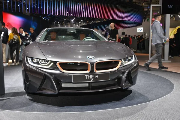 Frankfurt, Alemania, 10 de septiembre de 2019: BMW The i8 Coupe IAA 2019 — Foto de Stock