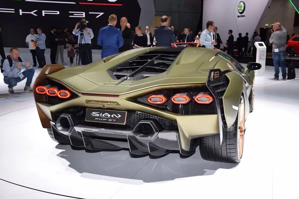 Frankfurt, Alemanha, 10-2019 de setembro: Lamborghini Sian FKP 37 IAA 2019 — Fotografia de Stock