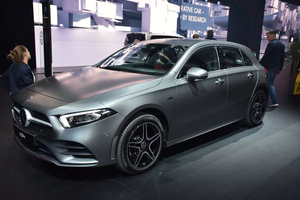 Frankfurt, Alemania, 10 de septiembre de 2019: Mercedes A 250 e IAA 2019 — Foto de Stock