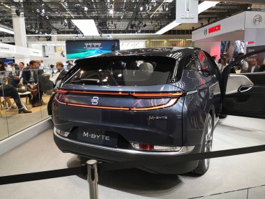 Frankfurt, Almanya, 12-2019: Byton M-byte Iaa 2019