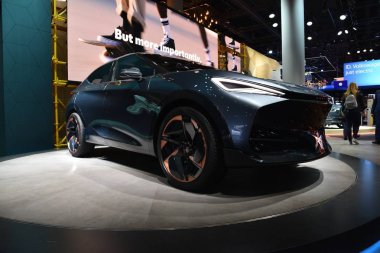 Frankfurt, Almanya, 10 Eylül 2019: Cupra Tavascan kavramı Iaa 2019