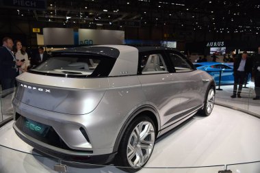 Cenevre, İsviçre - 06 Mart 2019: Arcfox Ecf Concept - Cenevre Uluslararası Otomobil Fuarı 2019