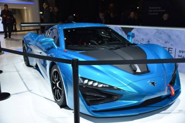 Cenevre, İsviçre - 04 Mart 2019: Arcfox Gt Race Edition - Cenevre Uluslararası Otomobil Fuarı 2019