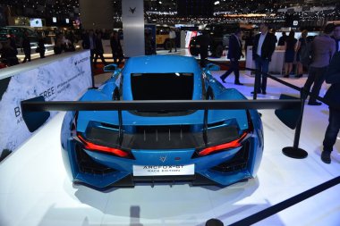 Cenevre, İsviçre - 04 Mart 2019: Arcfox Gt Race Edition - Cenevre Uluslararası Otomobil Fuarı 2019