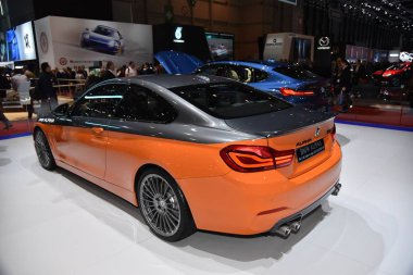 Cenevre, İsviçre - Mart 06, 2019: Bmw Alpina B4 S - Cenevre Uluslararası Otomobil Fuarı 2019