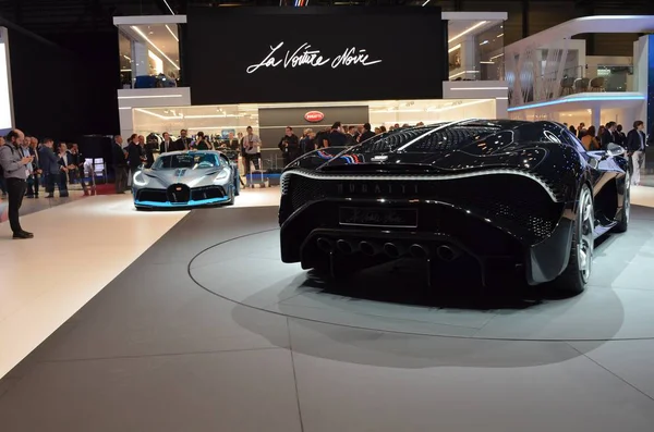 Genf, Svájc - 2019. március 05.: Bugatti La Voiture Noire - Geneva International Motor Show 2019 — Stock Fotó