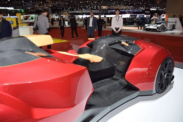 Женева, Швейцария - 05 марта 2019 года: Engler F.F SUPERQUAD - Geneva International Motor Show 2019 — стоковое фото