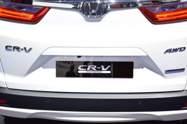 Cenevre, İsviçre - 05 Mart 2019: Honda Cr-V Hybrid - Cenevre Uluslararası Otomobil Fuarı 2019