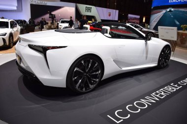 Geneva, Switzerland - March 04, 2019: Lexus LC Convertable Concept - Geneva International Motor Show 2019