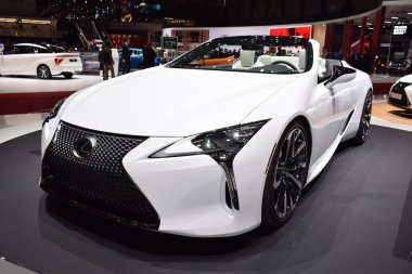 Geneva, Switzerland - March 04, 2019: Lexus LC Convertable Concept - Geneva International Motor Show 2019