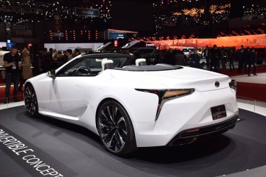 Geneva, Switzerland - March 04, 2019: Lexus LC Convertable Concept - Geneva International Motor Show 2019
