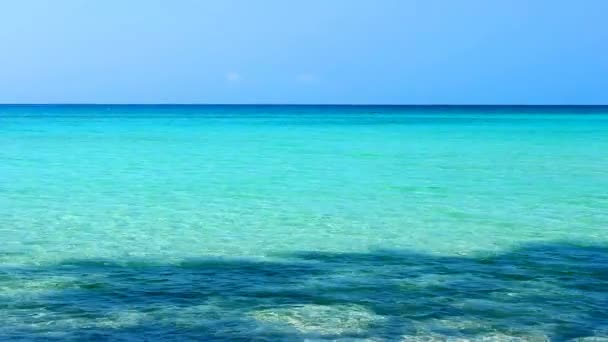 Tropicale Spiaggia Turchese Acqua Estate Blu Cielo Bellezza Giorno Sfondo — Video Stock