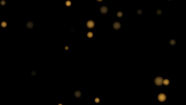 Bokeh Abstrato Partículas Ouro Brilho Fundo Alterar Modo Tela Camada — Vídeo de Stock