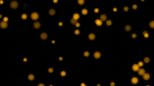 Bokeh Abstracto Partículas Oro Brillan Fondo Cambiar Modo Pantalla Capa — Vídeo de stock